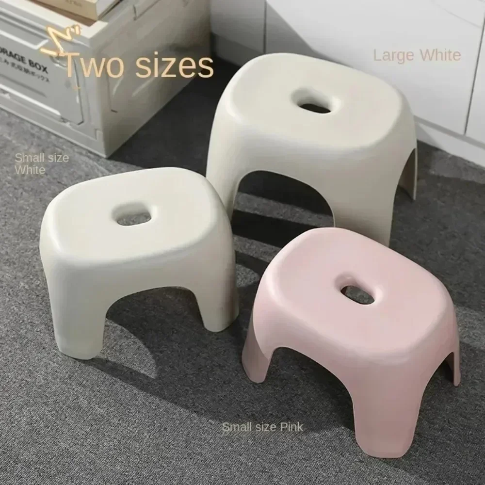Escabeau ergonomique antidérapant, Durable, en plastique épais, Portable, empilable, pour salle de bain, chambre à coucher, salon, décoration de maison moderne