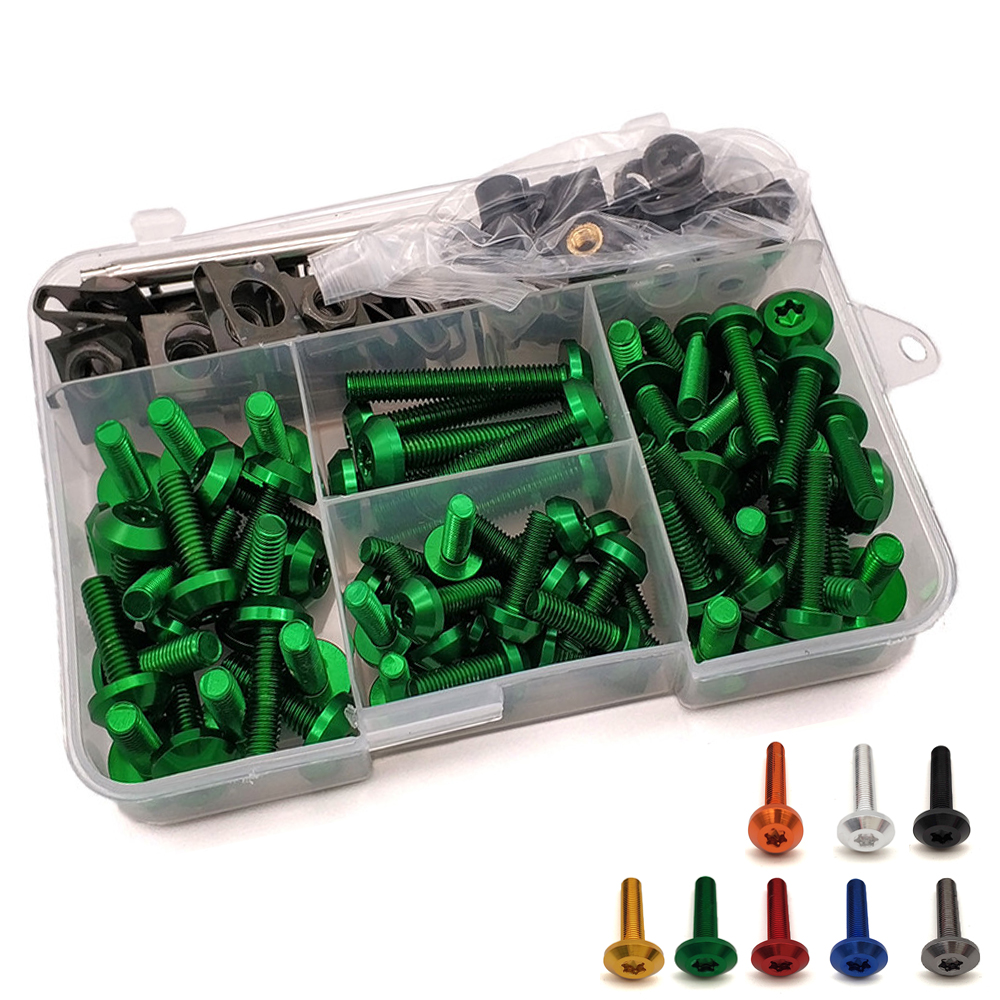Universal- Motorrad Verkleidung Schrauben Muttern Bausatz Körper Verschluss Clips Schraube Für Kawasaki GTR1400 H2R zrx 1200 ZX11 zx 11 ZX1100 ZX7R