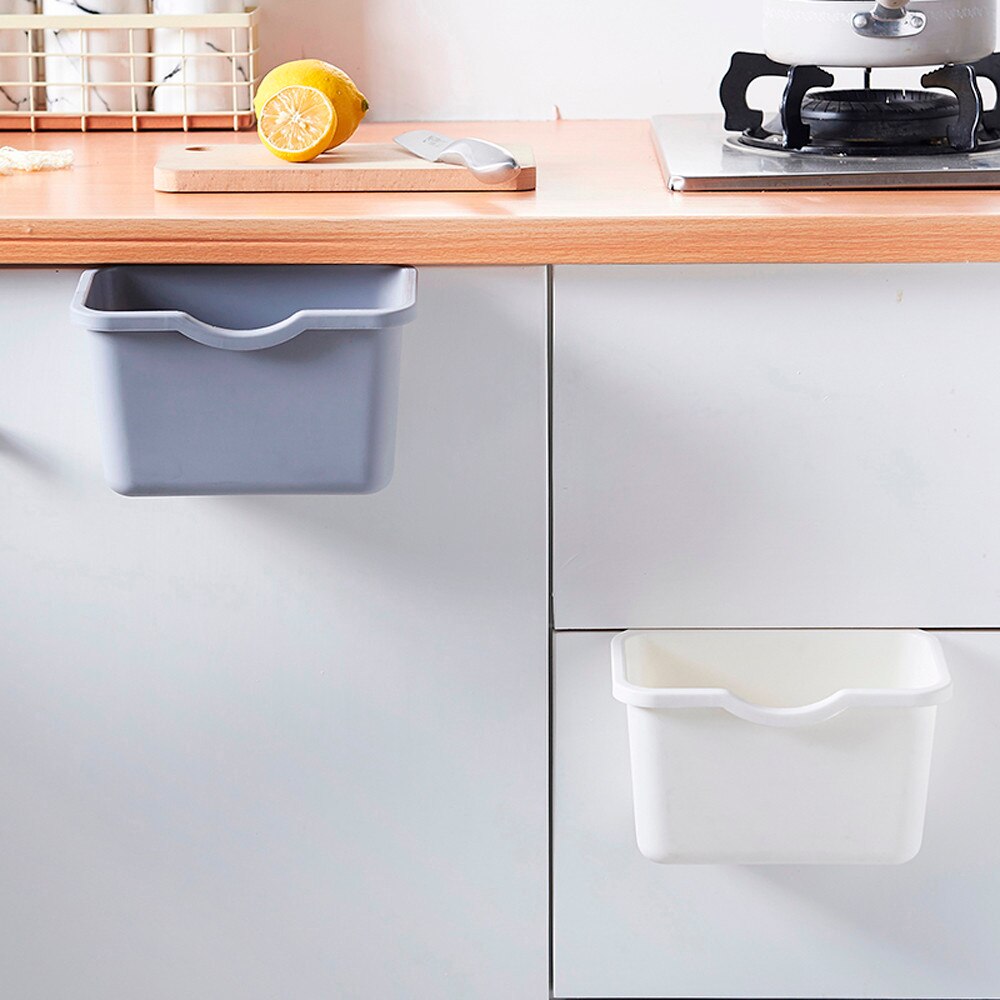 Kitchen Cabinet Door Hanging Trash Garbage Bin Can Rubbish Container Storage Box Cupboard Hanging Cans Garbage Organizer #5