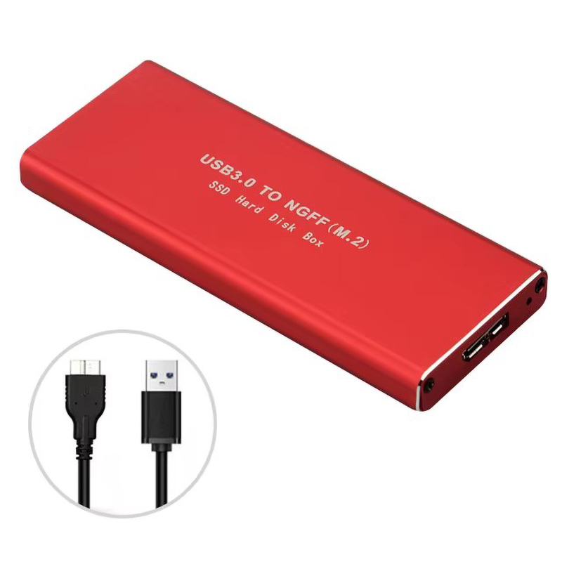 NGFF Hard Disk External M.2 Solid State 5Gbps SSD Cooling Metal Case USB3.0 PC for 2230/2242/2260/2280 Mobile HDD Enclosure MN01: grey