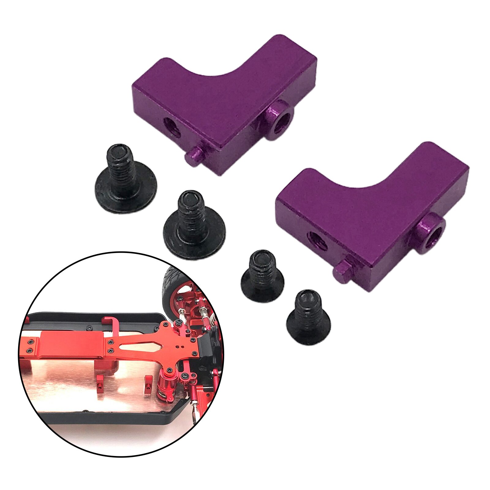 2 stücke RC Auto Lenkgetriebe Halfter Aktualisierung Teile Servo für 1:14 Wltoys 144001: Violett