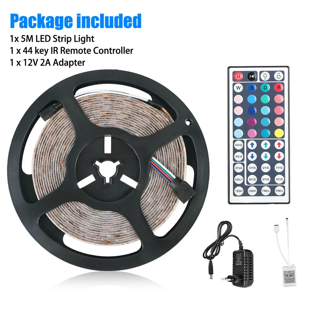 NONZHU 16.4ft RGB LED Strip Lights – 5050 SMD, WiFi + Remote, Alexa/Google Compatible, 12V
