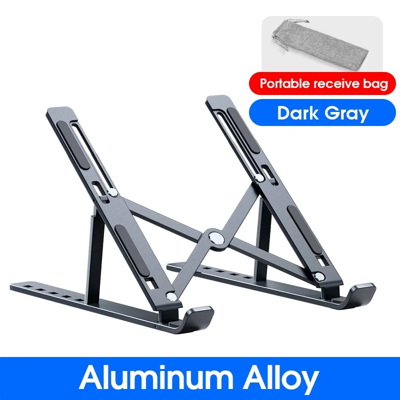 N8 N3 Laptop Stand Aluminum for Macbook Adjustable Portable More Stabe Laptop Stand Cooling Stand Foldable Notebook Holder: Blue