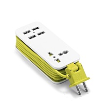ONS Japan Plug Power Strip Met USB Draagbare Extension Socket 1.5 m Kabel Power Strip Reizen Adapter USB Smart Telefoon wall Charger