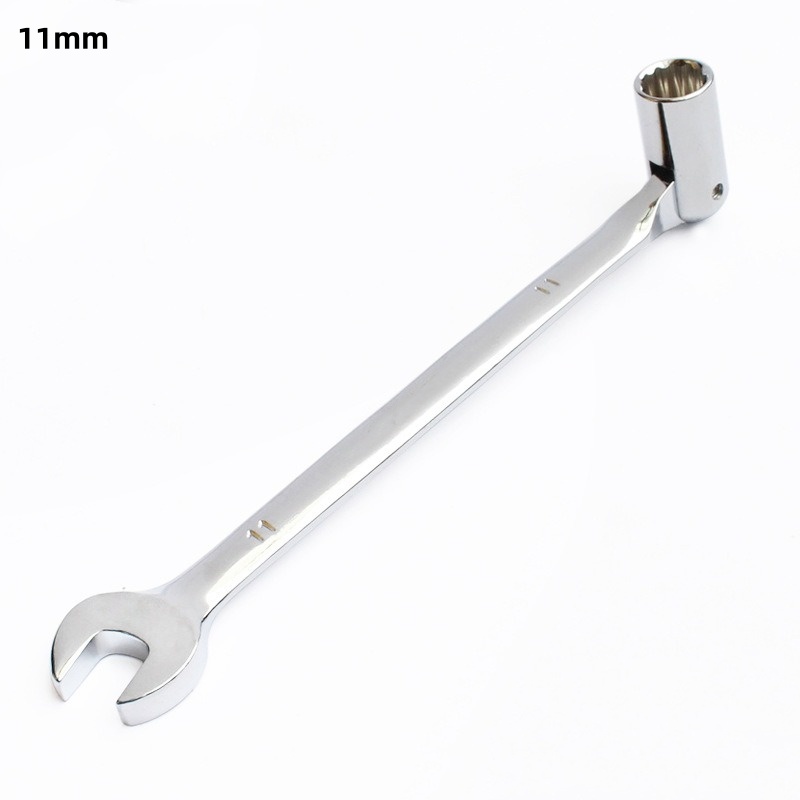 Herramienta de llave de tubo giratoria de doble extremo, juego de enchufes de actividad, herramientas, llave de tubo Flexible de cabeza giratoria métrica, herramienta de acero CRV: Morado