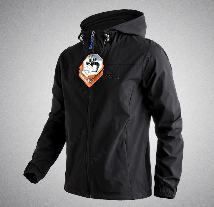 Elastic windbreaker Men spring autumn outdoor Sunscreen hiking riding jackets men windproof Waterproof RAIN coat Hooded jacket