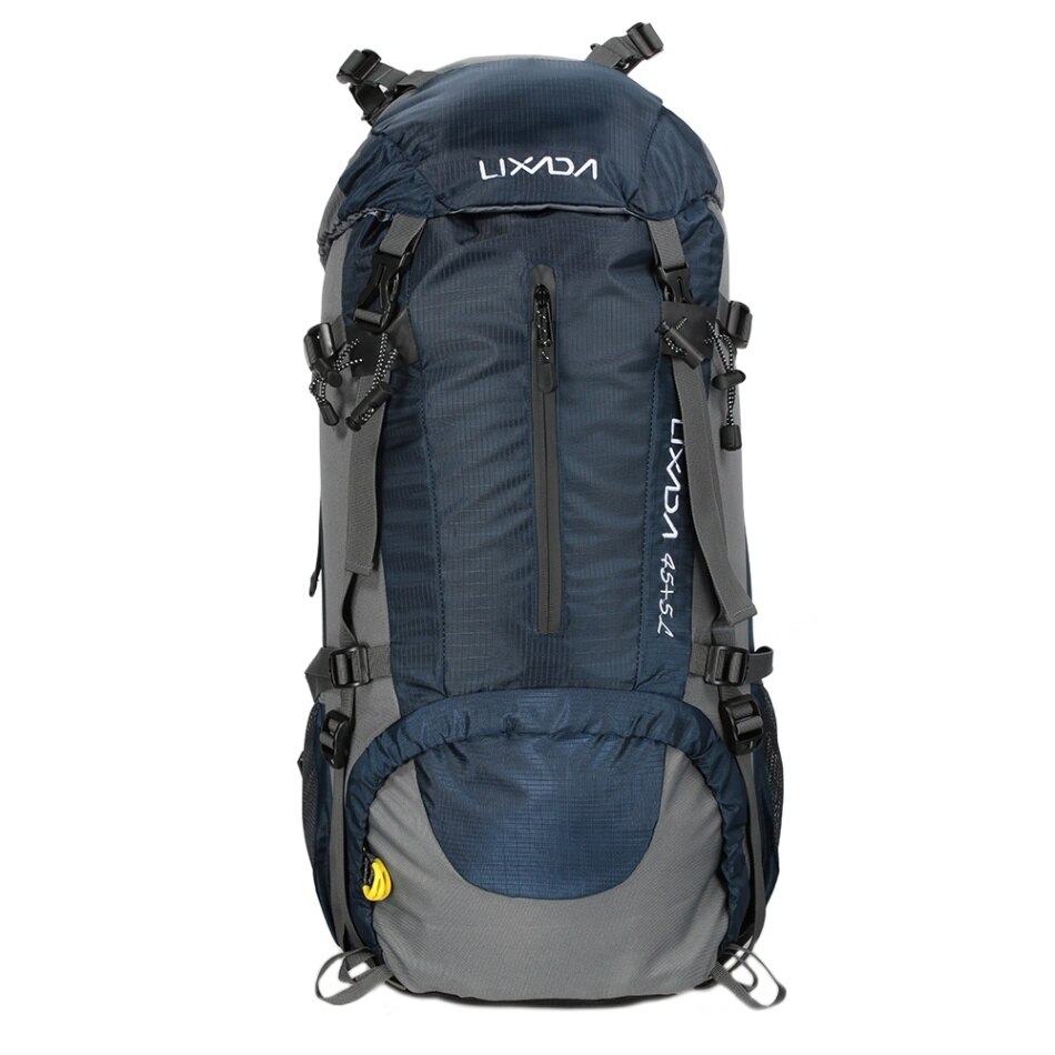 Lixada-mochila impermeable para deportes al aire libre, 50L, senderismo, Camping, viaje, montañismo, escalada: Color azul