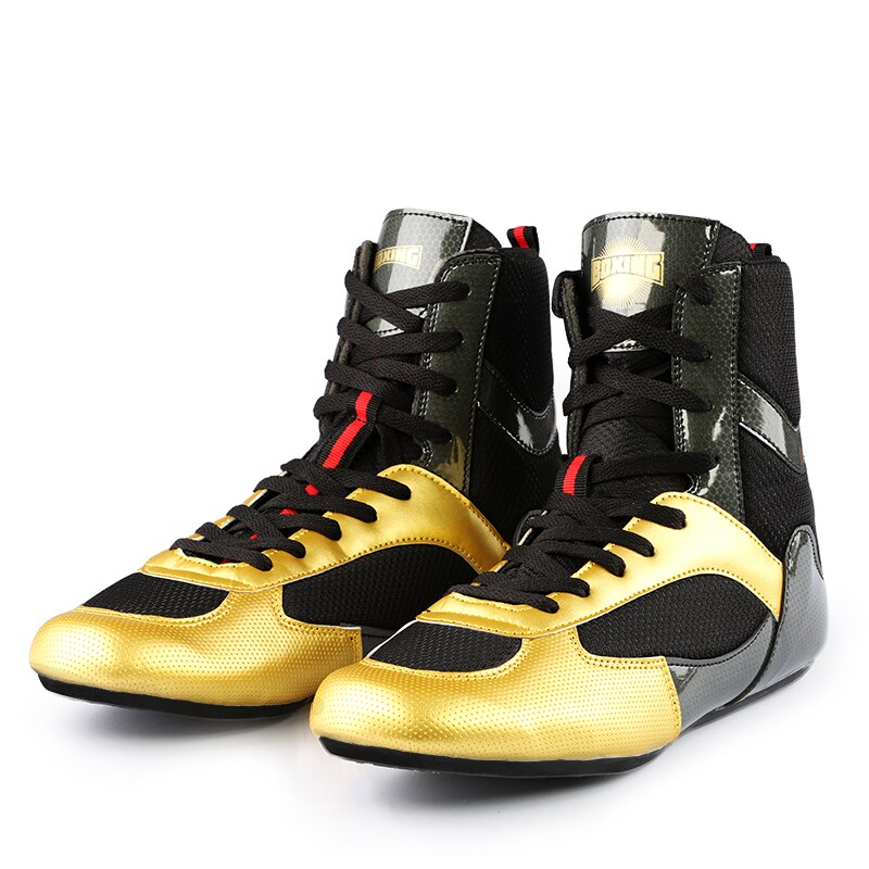 Spring Autumn Men Women Sport Wrestling Shoes Outdoor Man Boxing Shoes Black Women Training Shoes Boots High Top