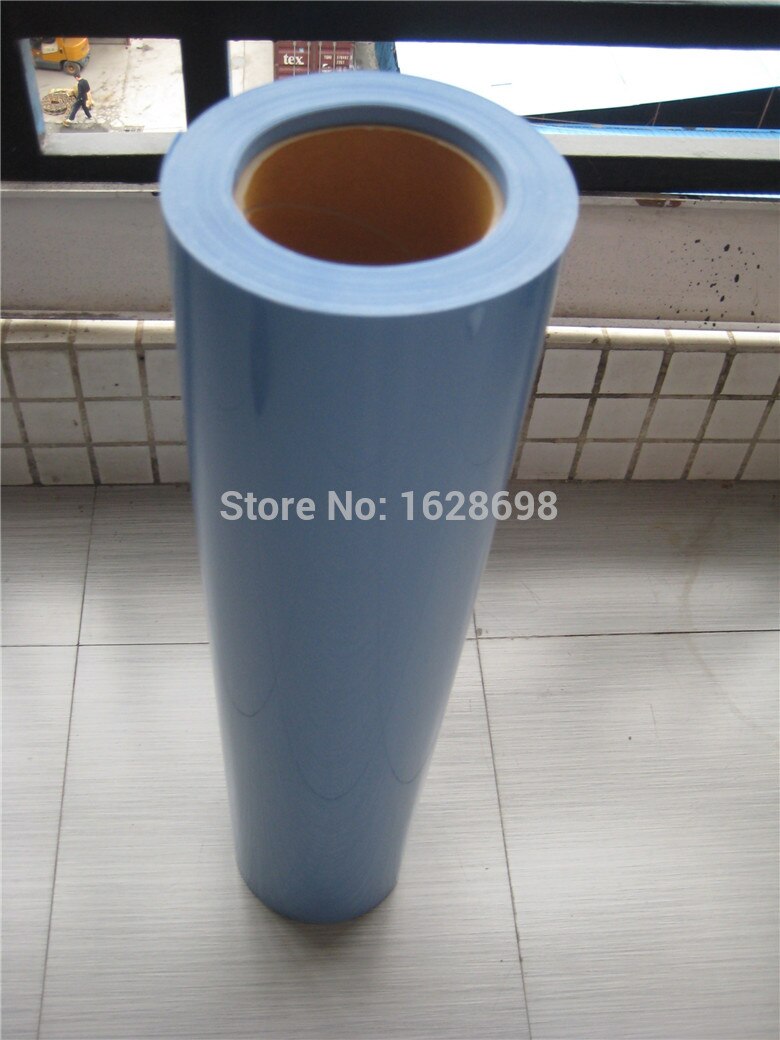 Material de PVC CDC-07 color azul cielo y transferencia por sublimación película de vinilo tamaño: 50cm x 100cm