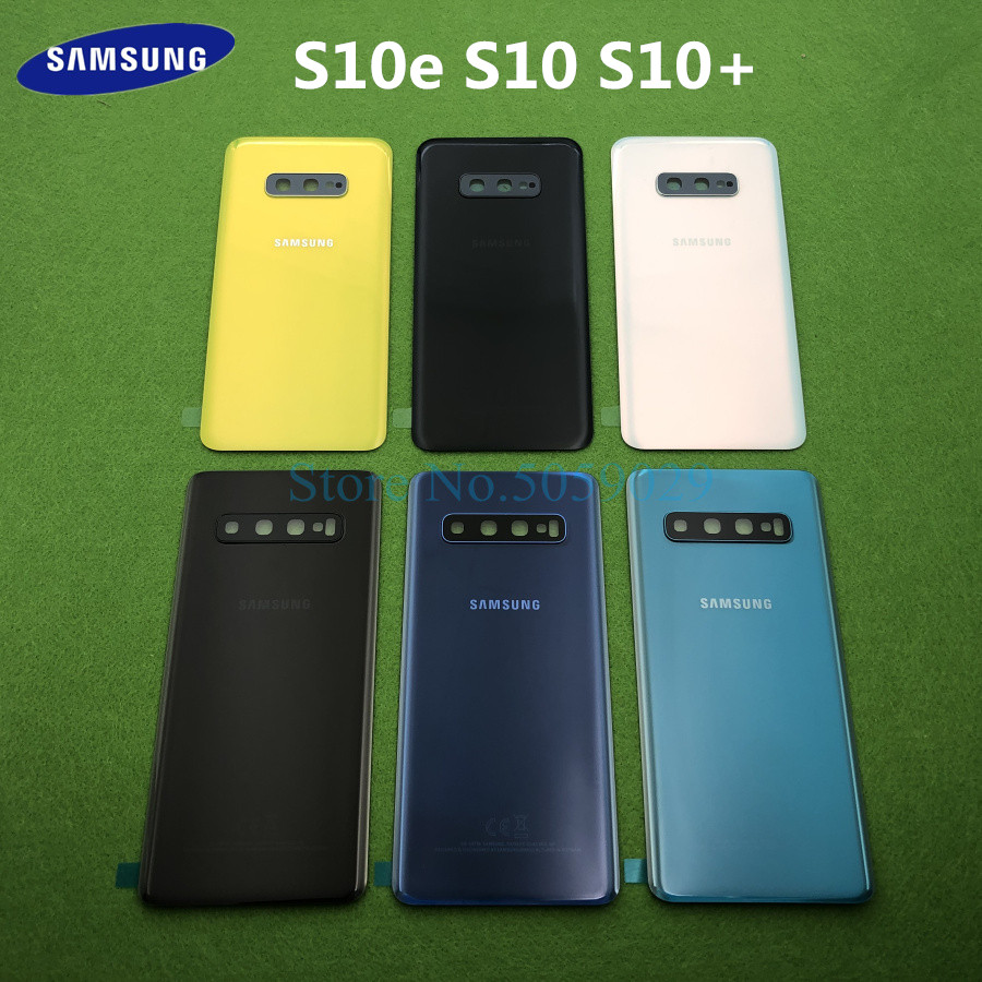 Original Glass Battery Cover Replacement Back Door Housing Case For Samsung Galaxy S10 Plus S10e S10 S10+ G970 G9730 G9750