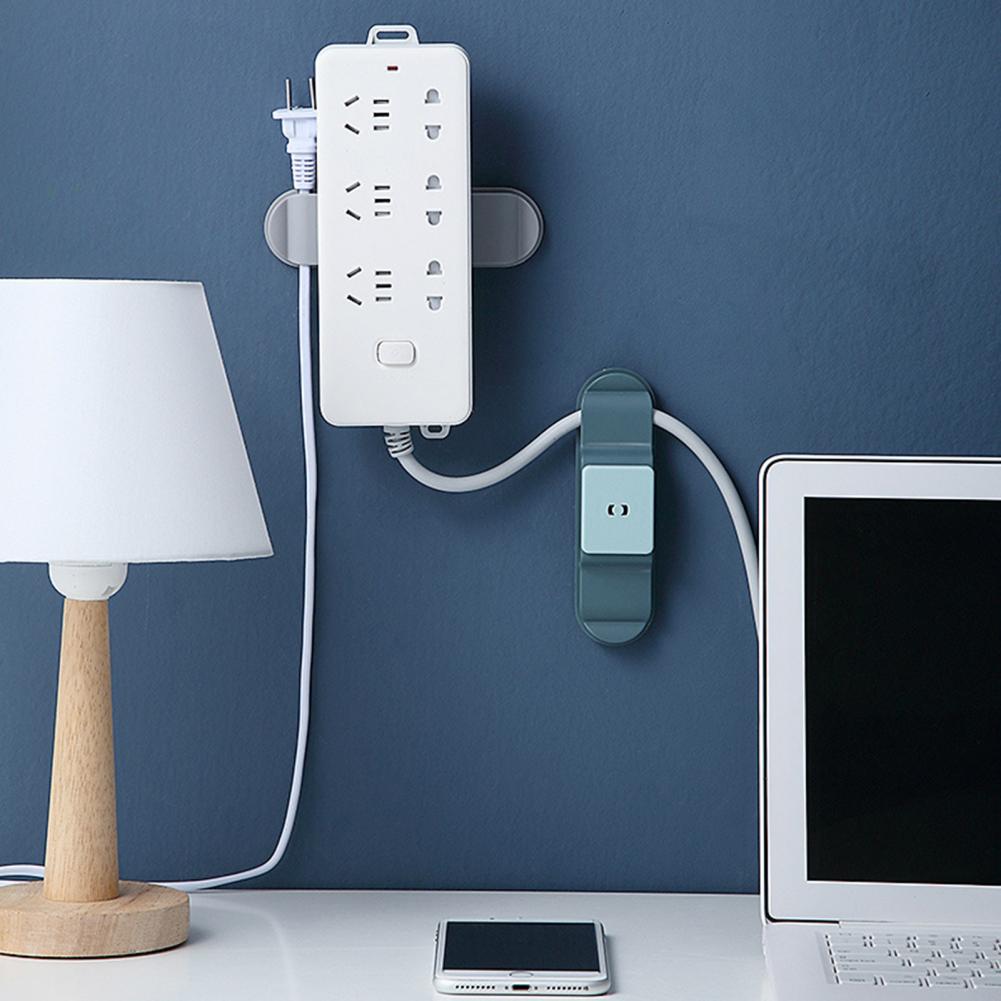 Power Strip Houder Zelfklevende Sterke Draagkracht Abs Alete Kabel Fixer Voor Slaapkamer