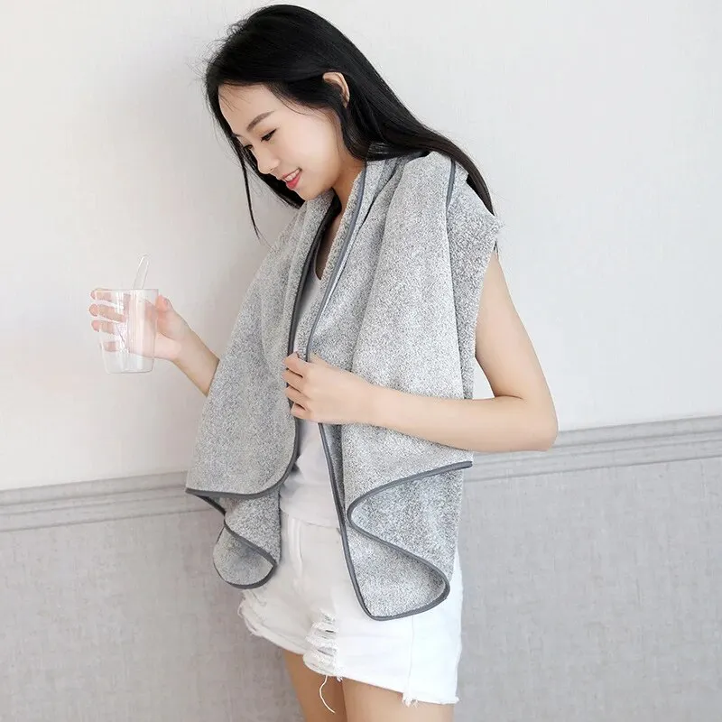 Verdikte badhanddoeken Het lichaam Microvezelhanddoek Gym Sport Douche Robe Spa Beath