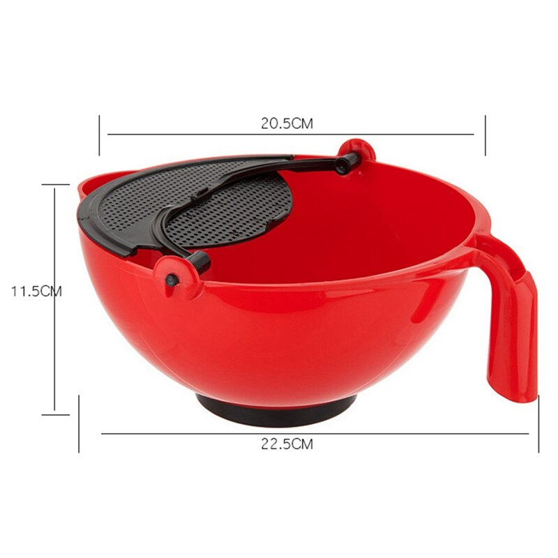Multipurpose Mixing Bowl with Clapboard Cutlery Separating Bowl Salad Fruit and Vegetable Bowl Spatula Baking Mixer Kitchen Tool