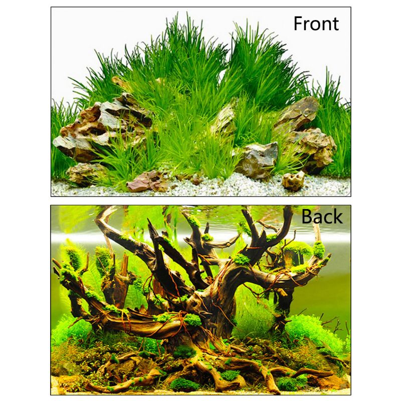 Fish Tank Background Painting Paper 3D Double-sided Ocean Landscape Poster Decorative Stickers Aquarium Decals 85WC: 9