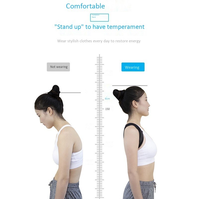 -Back Brace Houding Corrector Verstelbare Rug Zittende Orthese Schouder Ondersteuning Juiste Ondersteuning