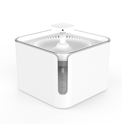 3L Automatic Cat Water Fountain Drinking with View Window Super Quiet Pet Water Dispenser 2 Water Modes Anti-Dry Protection: White
