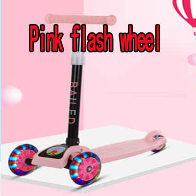 Children Scooter Tricycle Baby 3 In 1 Balance Bike Ride On Toys Flash Folding Meter Car Child Toys Ride on Toys: Flash wheel 1