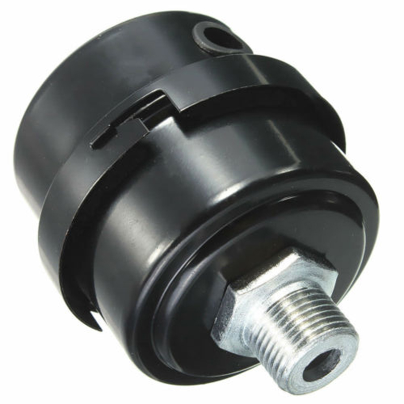 1 Stuk 3/8 16 Mm Intake Filters Geluiden Uitlaat Stilte Zwarte Draad Metal Air Compressor Onderdelen Accessoires Pneumatische Onderdelen