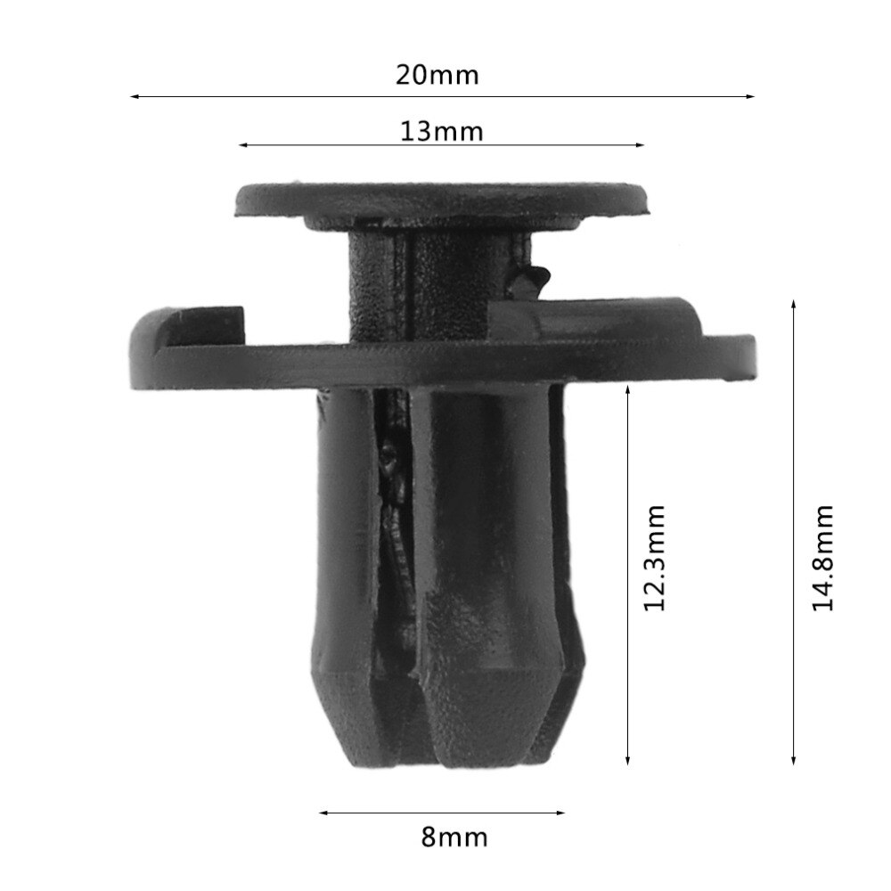 50Pcs 11619 8Mm Plastic Auto Interieur Trim Card Panel Vaste Klem Deur Sluiting Gesp Voor Voor Infiniti