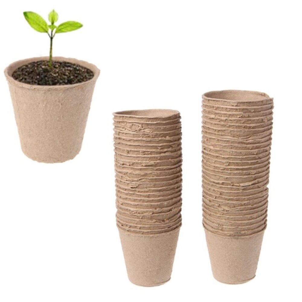 50Pcs Kwekerij Pot Zaaien Planter Pot Bloemen Zaad Starten Potten Cups Container Voor Indoor Outdoor Planten Groenten Vetplanten