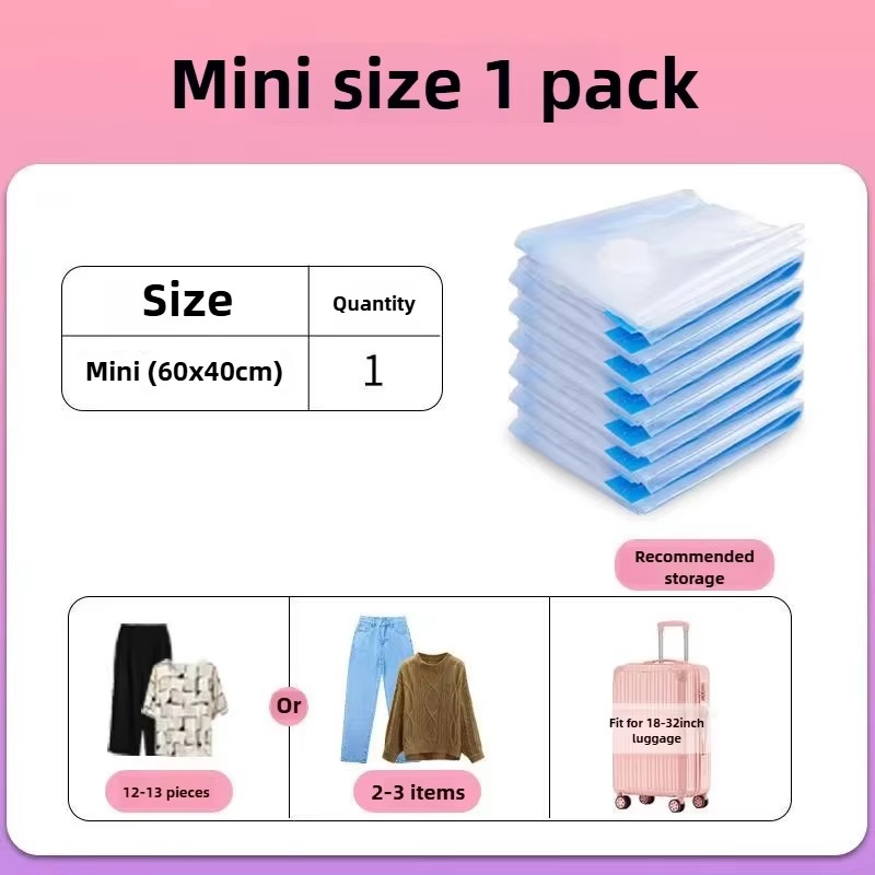 Vakuumkompressionspåsar med manuella pumpar för bagage, smutsiga kläder, vakuumförslutbara förvaringspåsar, reseförpackningar, platsbesparande: Xl / Ljusgrå