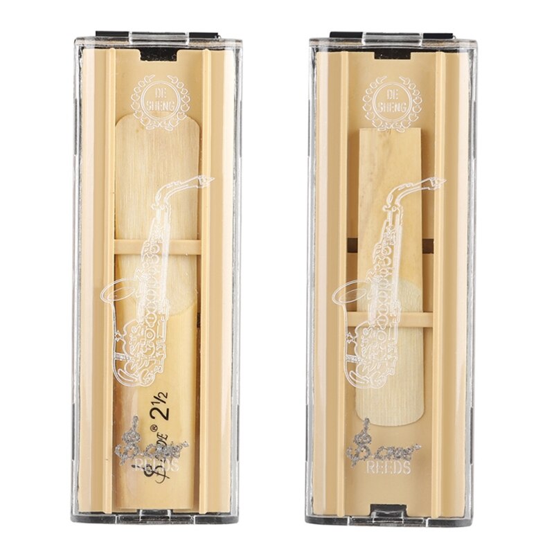 Transparent Reed Protection Box Sax Transparent Reed Protection Box Reed Boxes Musical Instrument Accessories (Two Reeds) 1