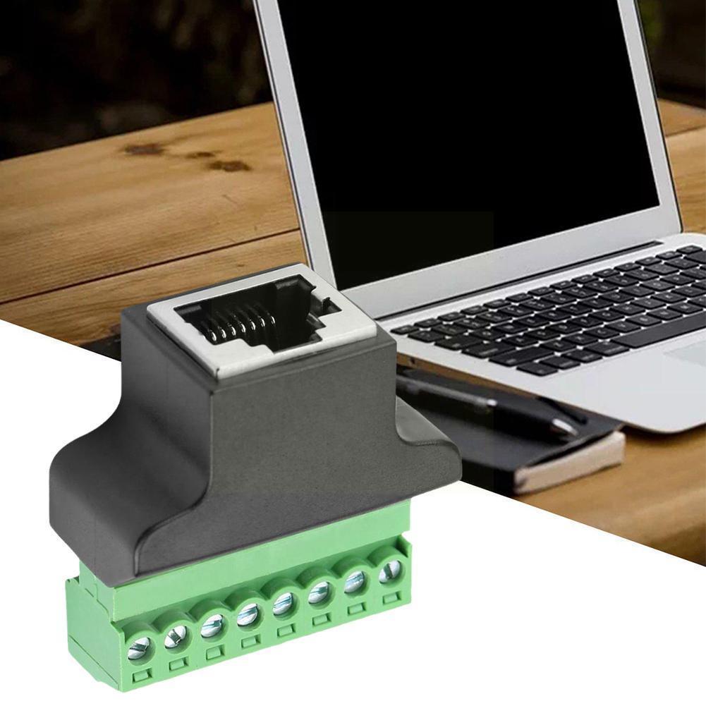 RJ45 Female To Screw Terminal 8 Pin Connector Ethernet For Networking Extender Cable Connector Extension RJ45 Adapter A9O3