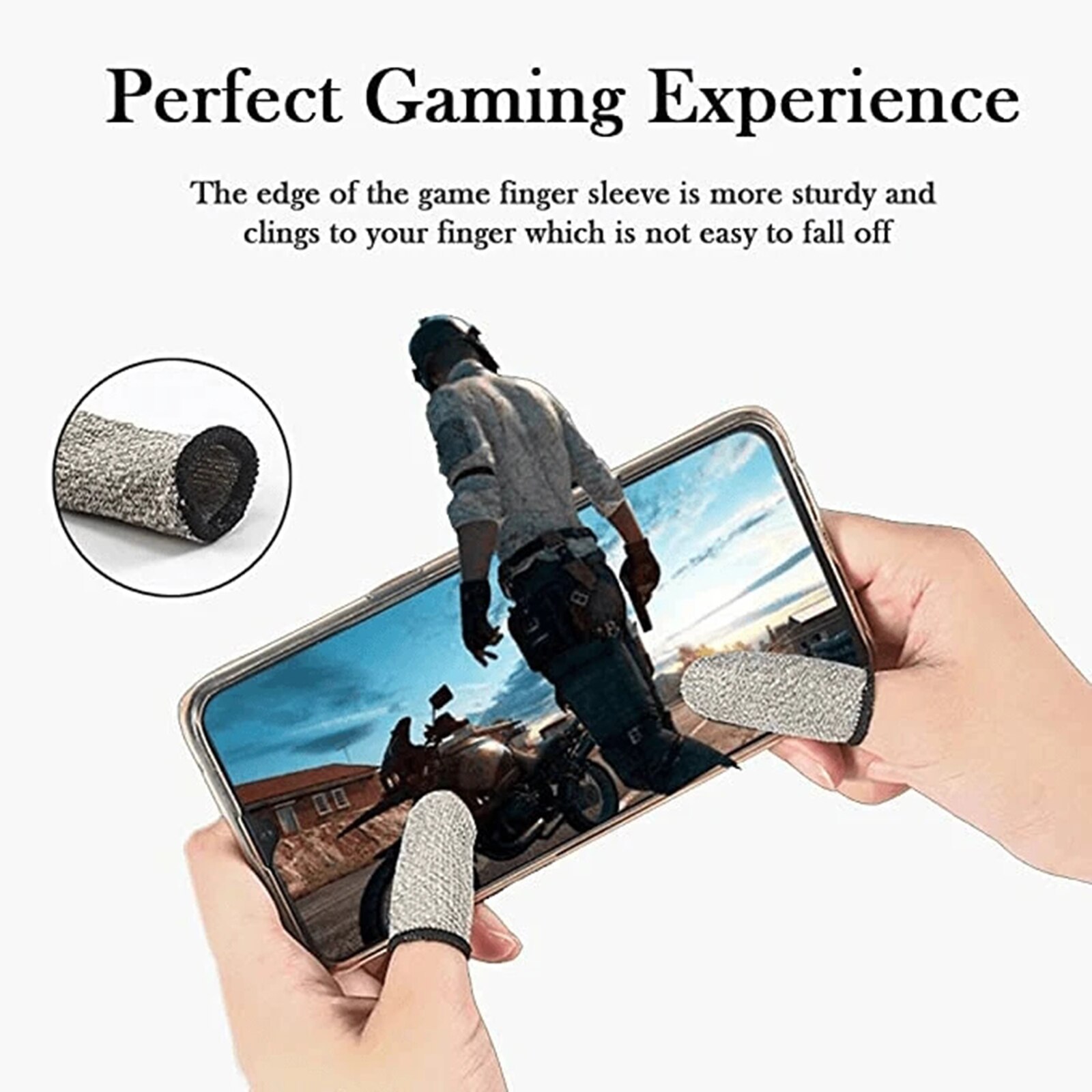 10pcs Mobile Gaming Controller Finger Sleeve Non Slip Sweatproof Touching Screen Finger Cover for Playing Games DU55