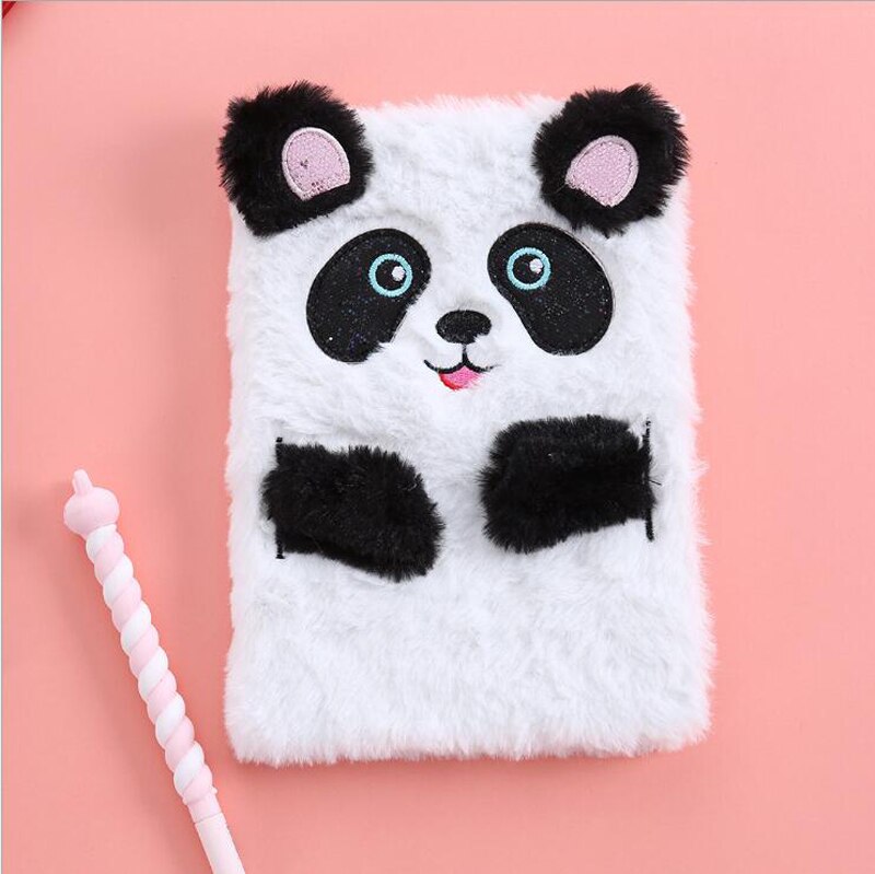 Newest Cute Cartoon Plush Note Book Kids Student Travel School Notepad Girls Notebook