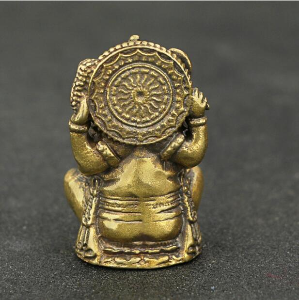 Koperen Standbeeld Koperen Indische Stijl Boeddhisme Ganesha Standbeeld Decoratie Woninginrichting Metalen Handwerk God Figuur Standbeeld S