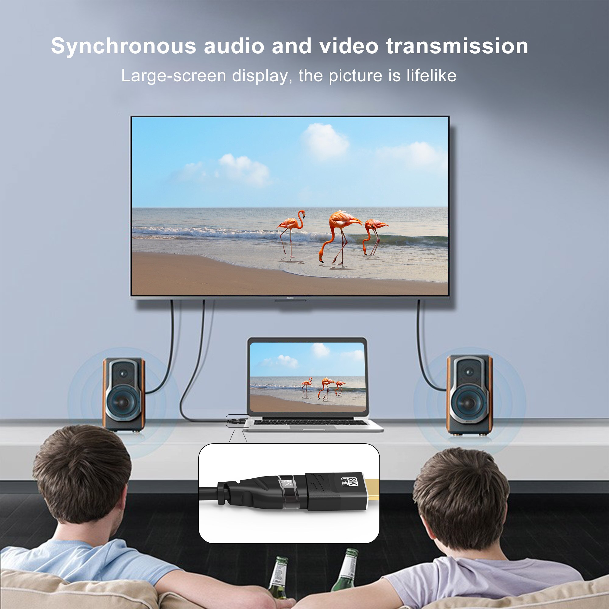 HDMI-compatible Extender Cable Extension Male to Female Adapter 8K@60Hz 4K@120Hz Coupler for PS4/3 TV Switch