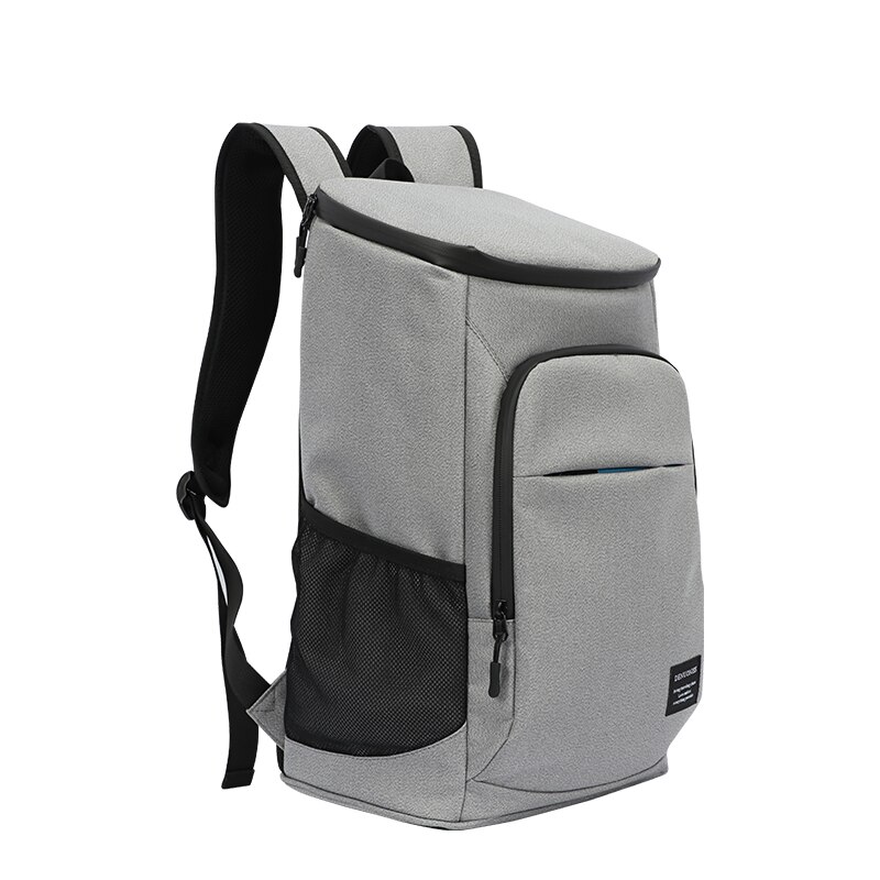 30L Soft Beer Cooler Bags 35 Cans Leakproof Cooler Backpack 600D Oxford Waterproof Picnic Thermal Insulated Bag Food Container: Light Gray