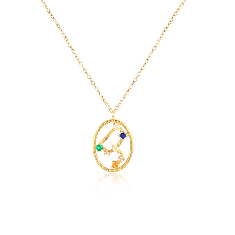 ROXI 12 costellazioni pendenti collane per donna argento Sterling 925 pendenti con collane in oro gioielli da donna a catena lunga girocollo