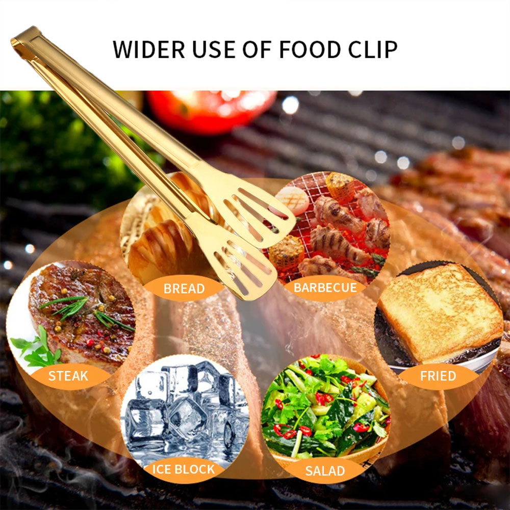 Roestvrij staal antislip voedselklem keukengerei buffet kookgereedschap broodclip accessoires voor desserts salades barbecue