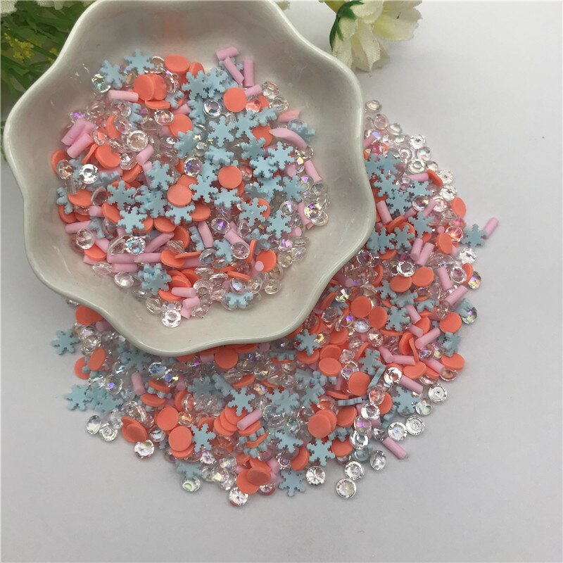 20G Sneeuw Mix Voor Hars Diy Benodigdheden Nagels Art Polymer Clear Clay Accessoires Diy Pailletten Plakboek Shakes Craft