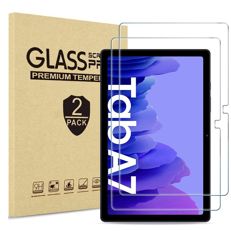 2 Pack 9H Tempered Glass Film Protection Shield Screen Protector for Samsung Galaxy Tab A7 10.4 SM-T500 T505 T507: Default Title