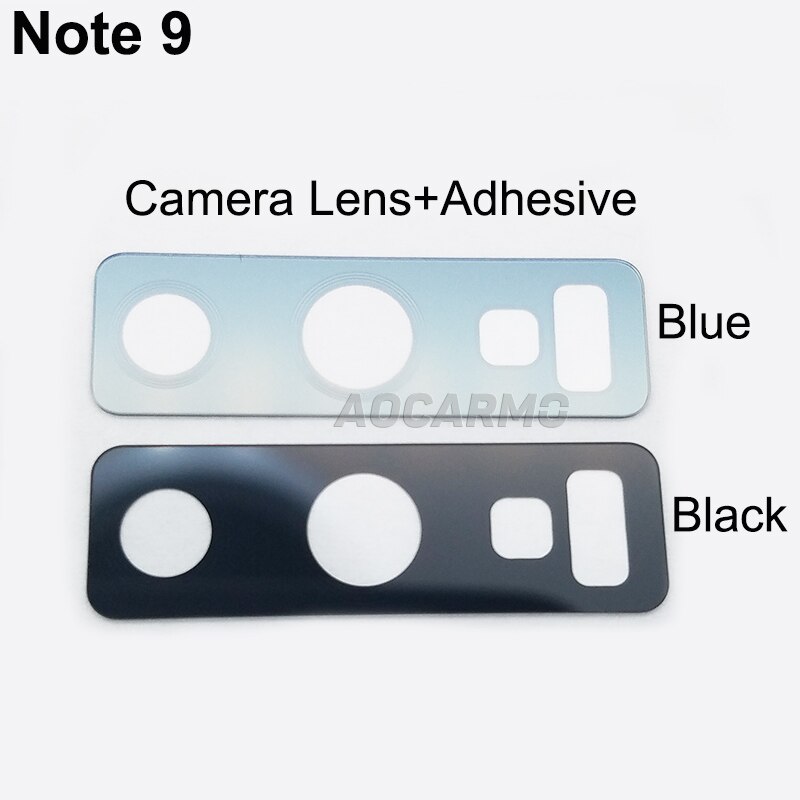 Aocarmo Rear Back Camera Lens Glass Ring Cover With Frame Adhesive For Samsung Galaxy Note 9 6.4" Replacement