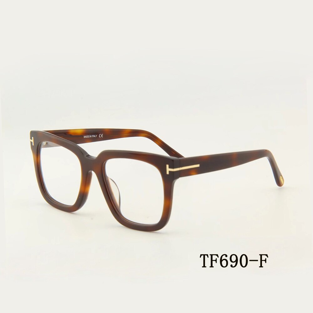 Tom for Vintage TF690 lunettes, montures optiques acétate femmes hommes lunettes, myopie Prescription lunettes: Orange