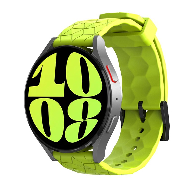 Silicone Strap for Samsung Galaxy Watch 6 44mm 40mm 20/22mm Football Pattern Sport Band Bracelet Galaxy Watch 6 classic 43 47mm: GREEN BLUE / 20mm