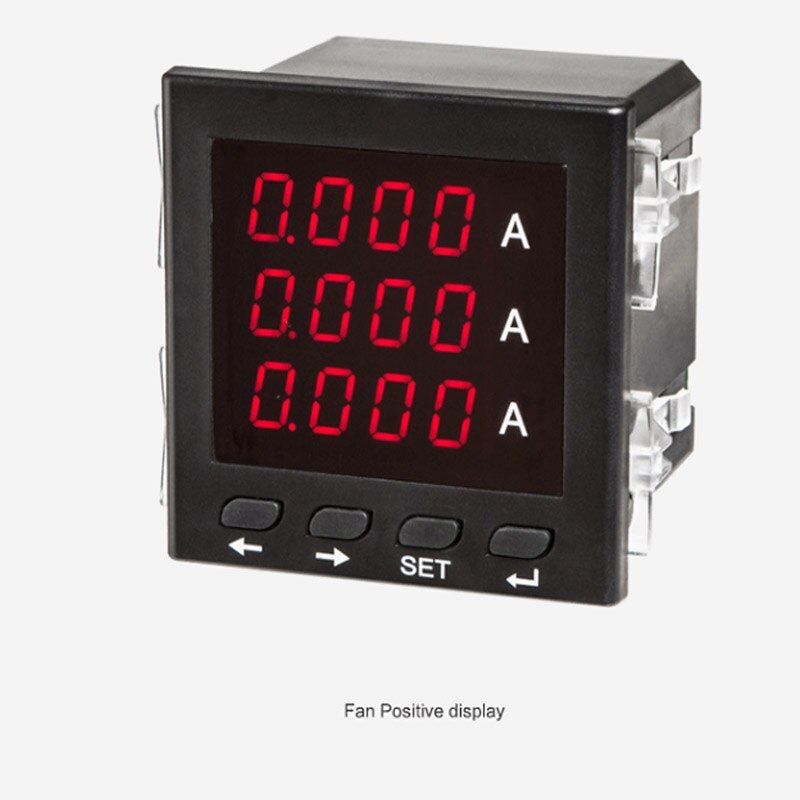 Digital Display Current Meter Measuring Range 0-5A Panel Ammeter Household Current Testing Monitor