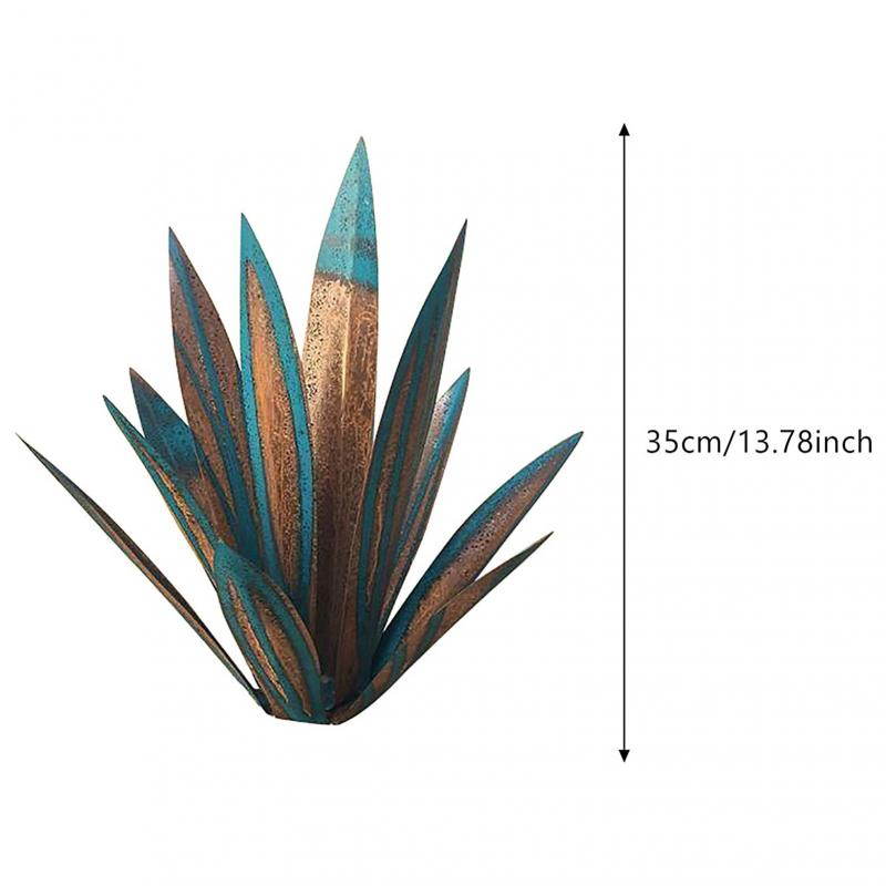 Artificial Iron Agave Plants Ornaments, Outdoor Garden/ Backyard/ Porch Decorative Faux Plants
