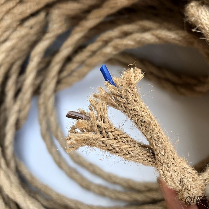 1/3/10M Vintage Rope Textile Wire 2 x 0.75 Twisted... – Grandado