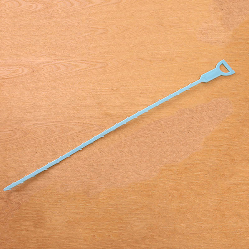 Cepillo de limpieza de alcantarillado de pelo para baño, herramientas creativas para fregadero de cocina, bañera, draga de inodoro, tubo de serpiente, accesorios de cocina: Type 2 Blue