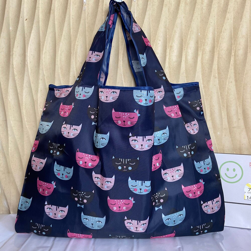 Large Size Supermarket Grocery Bag Reusable Women's Handbag 50 Lb Shopper Shoulder Bag Foldable Shopping Bag Finishing Bag: 51002