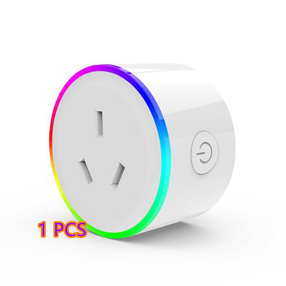 Smart wifi-stik wifi hjem smart au-stik med timerudtag strømstik strømmonitor fjernbetjening til android/ios telefonapp: 1 stk