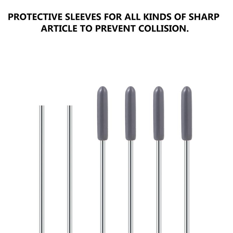 200PCS Dishwasher Rack Caps Tip Tine Cover Cap Flexible Round End Caps Dishwasher Tip Protective Cap Set (Grey)