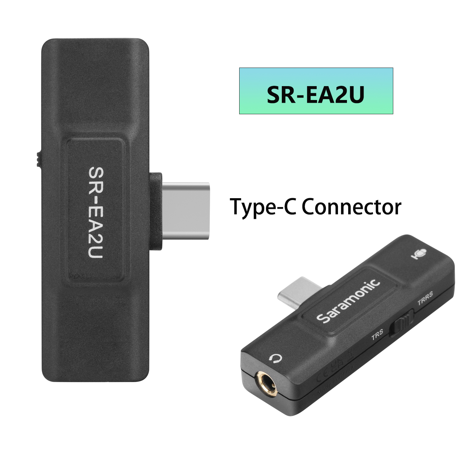 Saramonic SR-EA2 Audio Adapter Met Lightning Type-C Usb Connector Voor Smartphone Pc Iphone Computers 3.5Mm Trs/trrs Microfoon: Rood