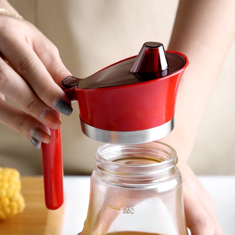 Olej i dozownik robić octu butelka nalewanie zasobnik robić oleju zestaw butelka oleju zbiornik paliwa szkło szczelne przybory kuchenne pojemnik na przyprawy