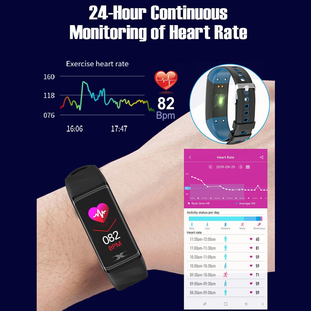 V30S Smart Armband Bt Sport Fitness Tracker Hartslag Slaap Gezondheid Monitor Grote Screen Smart Horloge