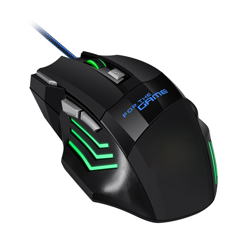 1 PC Hyperspeed USB Gaming Mouse RGB Backlit Ergonomic Gaming Mice 7D Esports Wired Mouse for Laptop PC Gamer